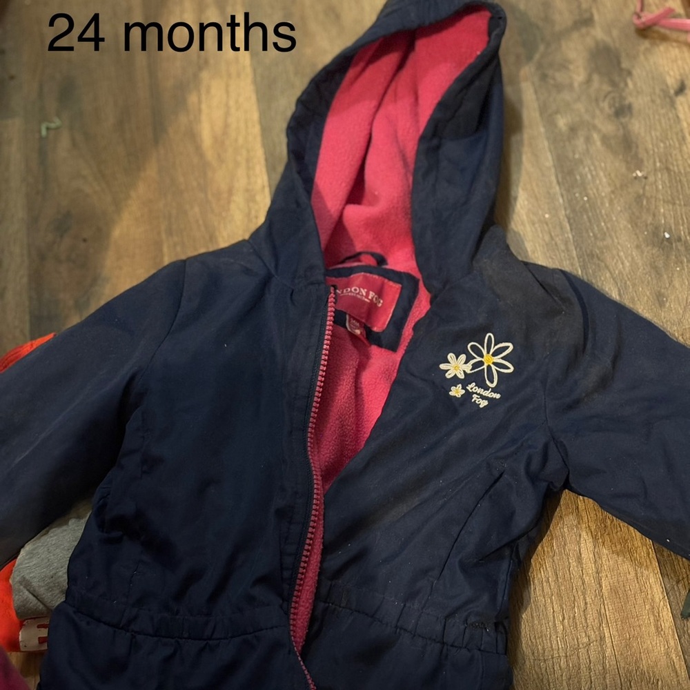 Kids Navy Blue and Pink Jacket